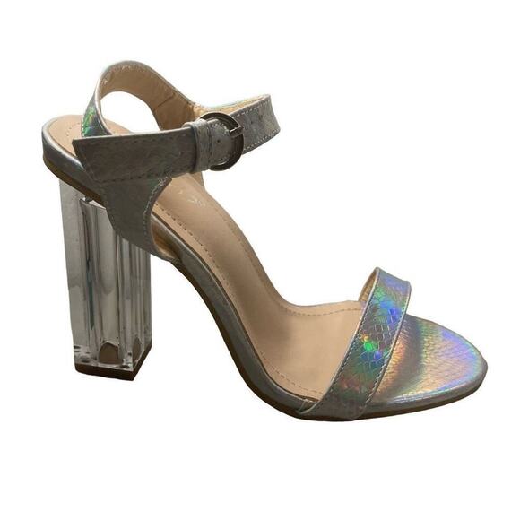 Holo holographic clear heel heels size 40 - Picture 1 of 5